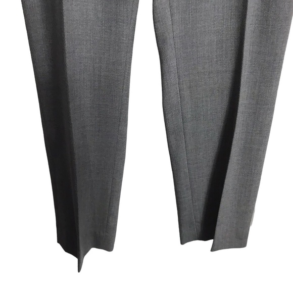 Maison Common US Size 16 Wool Gray High Rise Straight Leg Pants Luxury Old Money - Picture 6 of 9